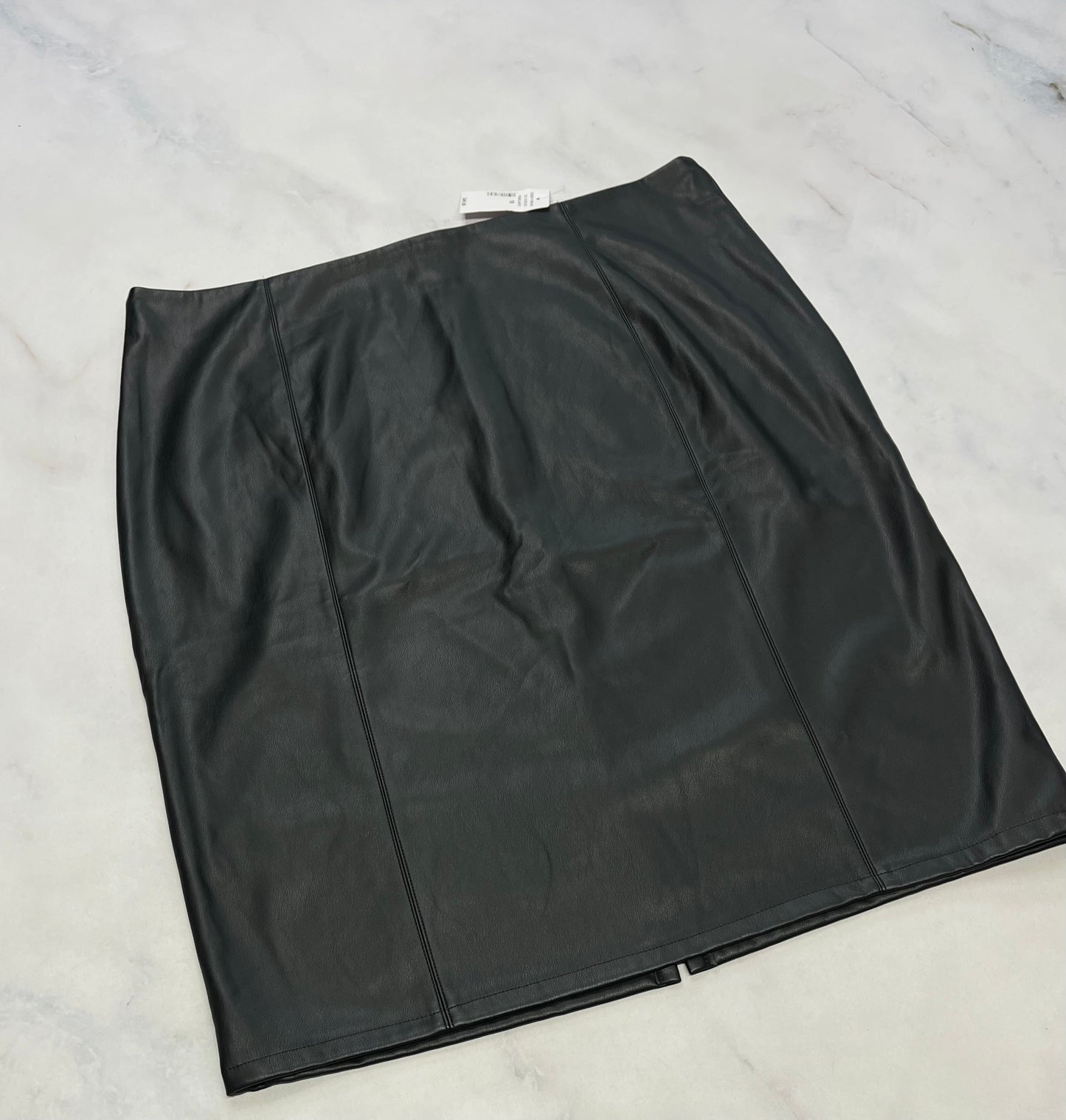Jupe look cuir : molle  confo / stretch ! 18 ans femme XXL/ femme ( longueur au genoux )neuve !