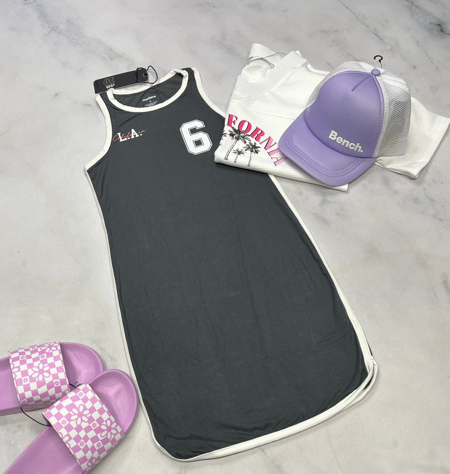 💜 Robe charcoal : Soft stretch fait 6X fille Surface neuve !