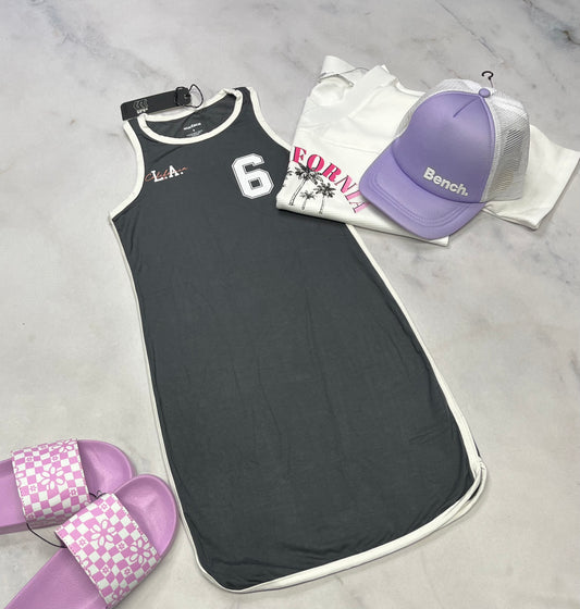 💜 Robe charcoal : Soft stretch fait 6X fille Surface neuve !