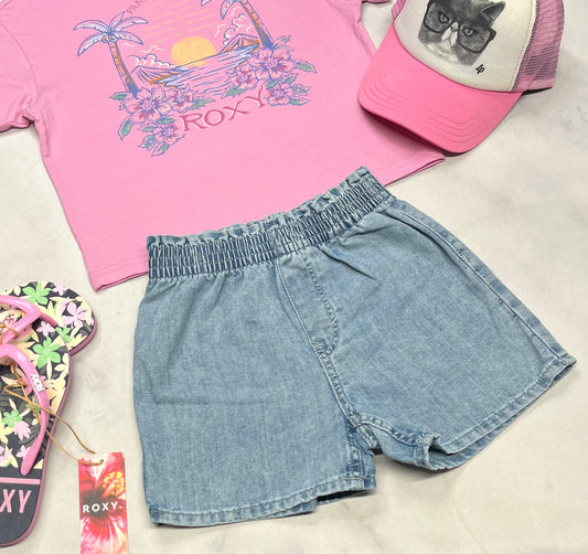 🌸 Short jeans : taille haute ultra molle confo . 5 ans fille neuve !