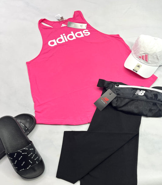 🌴 Camisole : Adidas rose en coton XL femme neuve .