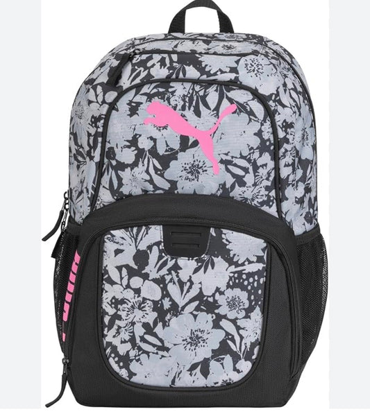 💕Sac d’école : PUMA fleurie noir , gris et rose . Neuf ! Voir les infos photo 4 et 5.