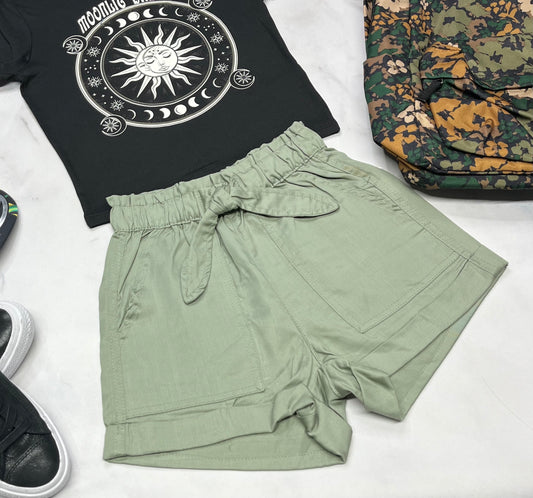 ☀️ Short : look lin souple . Taille haute avec élastique 7-8 ans fille neuve !