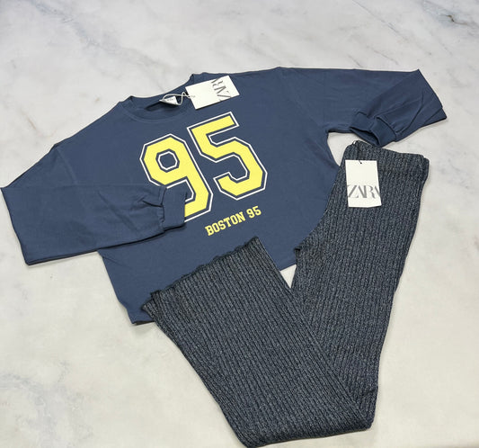 DUO : ZARA 10-12 ans et Legz Zara en tricot ( bas évasé ) 10 ans long .