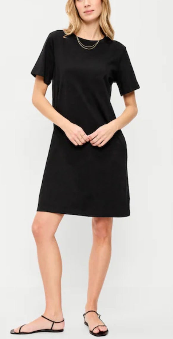 🌸 Robe noir : en coton de qualité. Gr: L Tall et gr : XL Tall femme coupe relax neuve ! ( comme l’image ) .