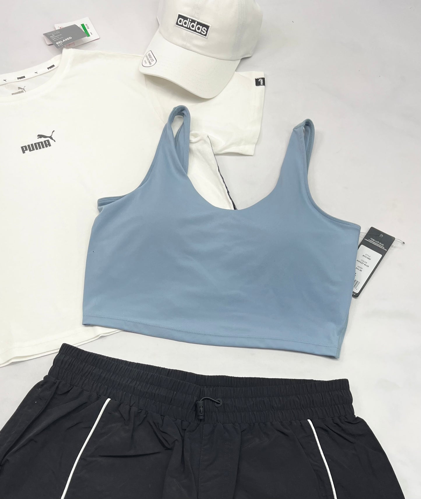 🩵 Top / sport : Yoga-li-cious L/ fit ( ML) femme neuf !! Avec sous  top intégré .