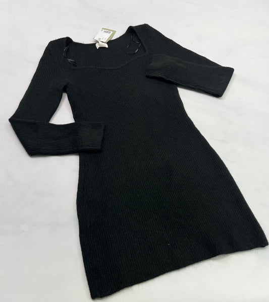 Robe en tricot :noir extensible neuve ! Fait Small femme .