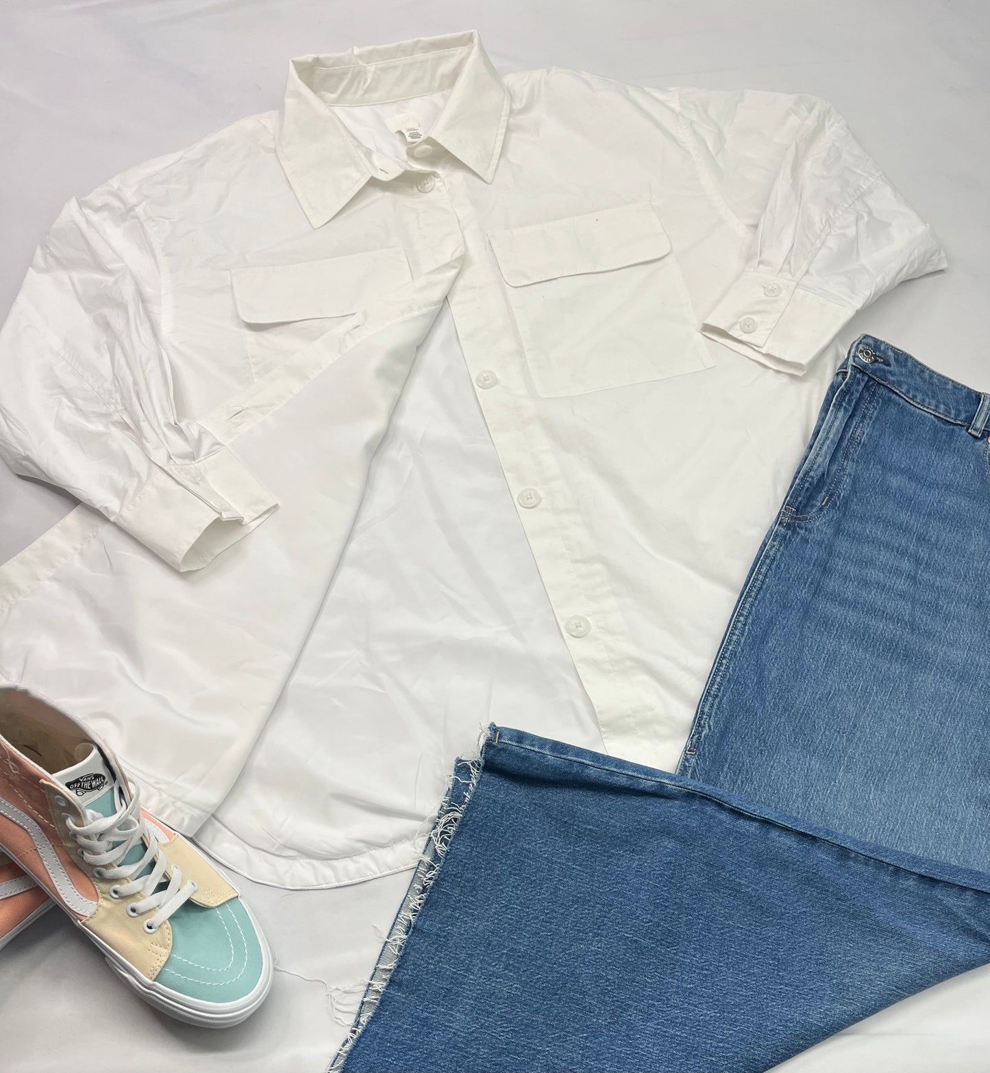 💕Surchemise / veste : fait 2XL femme neuve . Doublure qui glisse à l’intérieur . Super pour le confort . Couleur blanche .