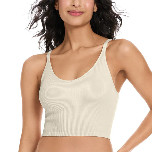 🌿 Top : sport tissu rib texturé soutient intégré . Fait Small femme neuf ! Dos superbe stretch dans tout les sens .
