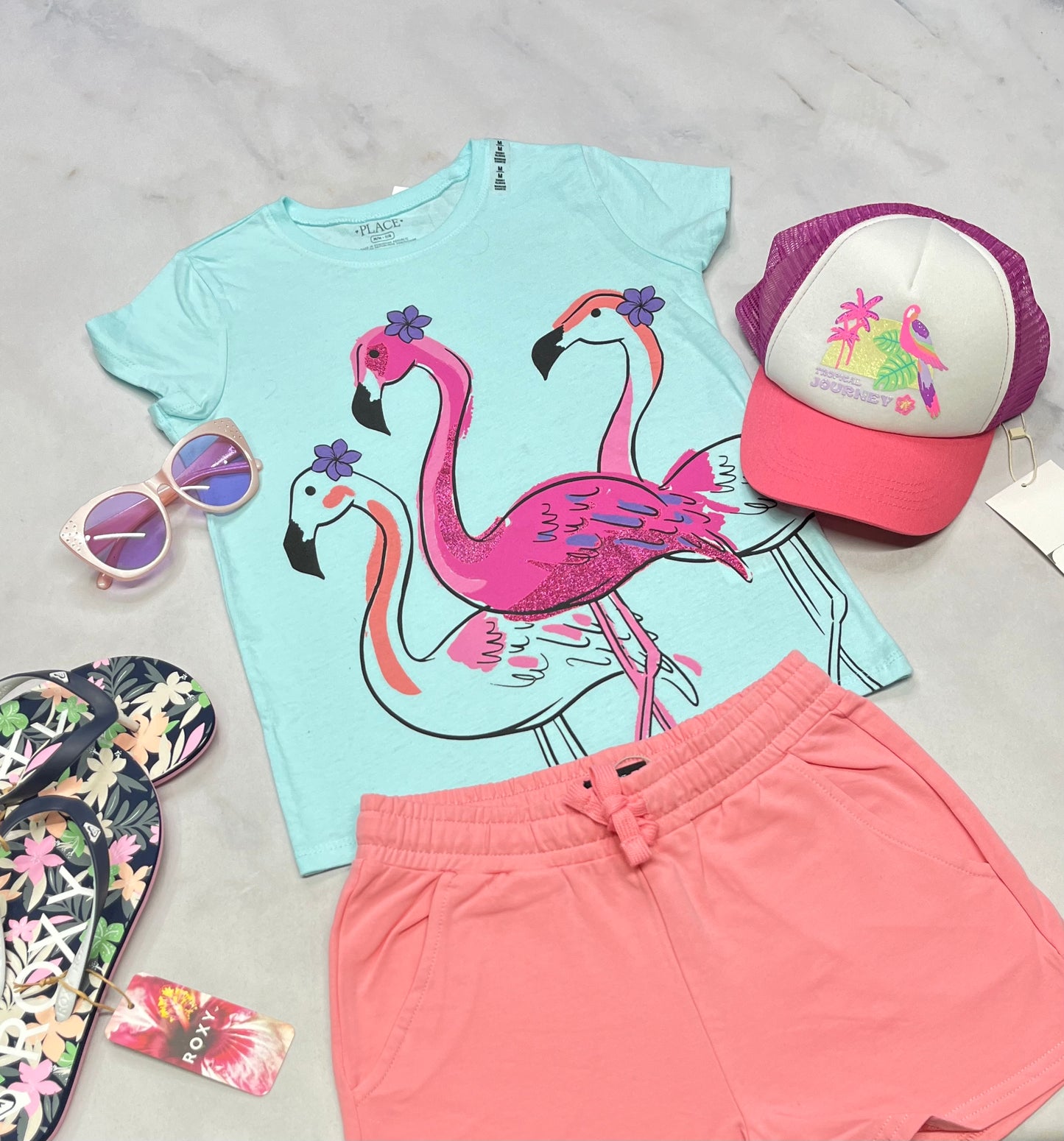💕 Manche courte : flament 7-8 ans fille neuf !