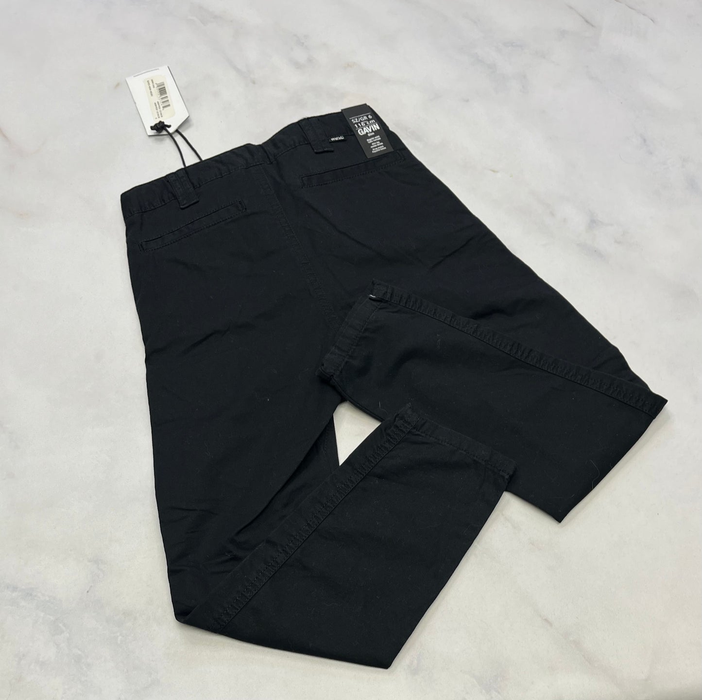 Pantalon : en coton souple noir Wesc : 5 ans et 6 ans ajustable neuf!