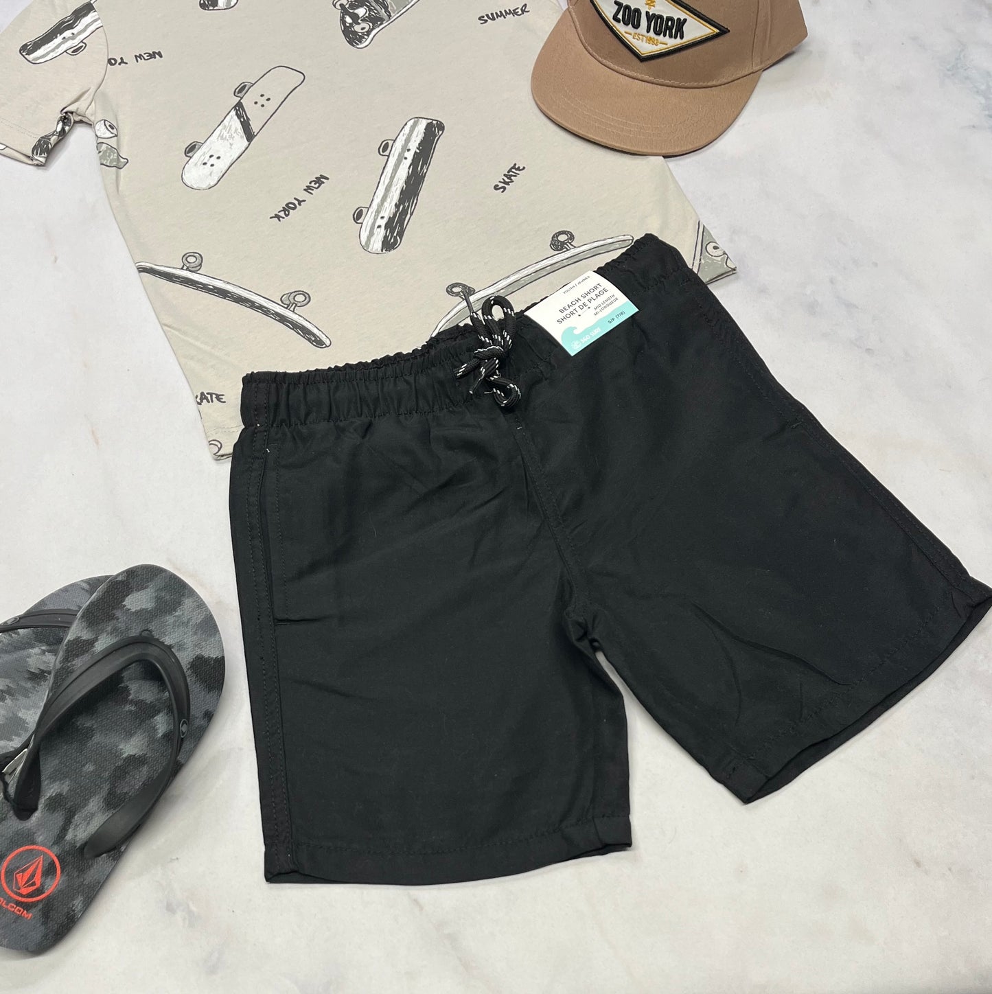 💦 Maillot noir : souple confo 7-8 ans garçon .