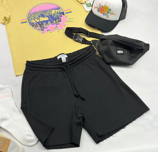 ☀️ Bermuda : noir en ouaté confo . S/ femme neuf !