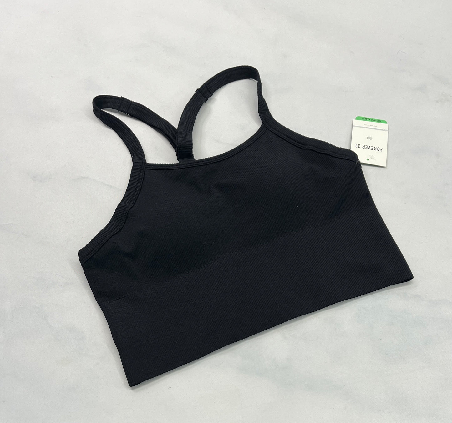 Forever 21: Top sport long pad. amovible texturé . Large femme neuf !