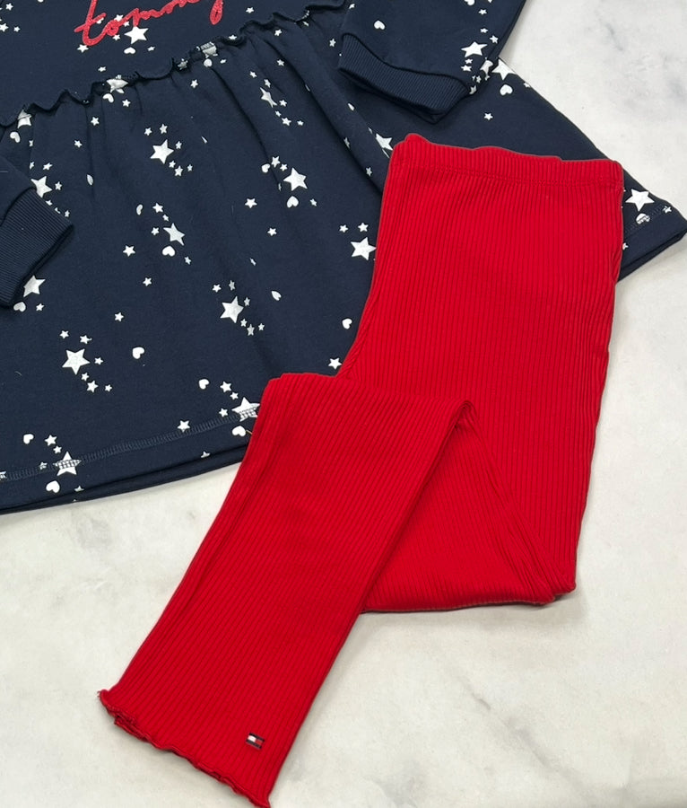 Skinny leg: Tommy rib/ texturé rouge neuf ! 7 ans dispo neuf!