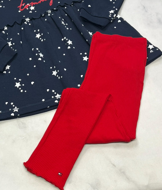 Skinny leg: Tommy rib/ texturé rouge neuf ! 7 ans dispo neuf!