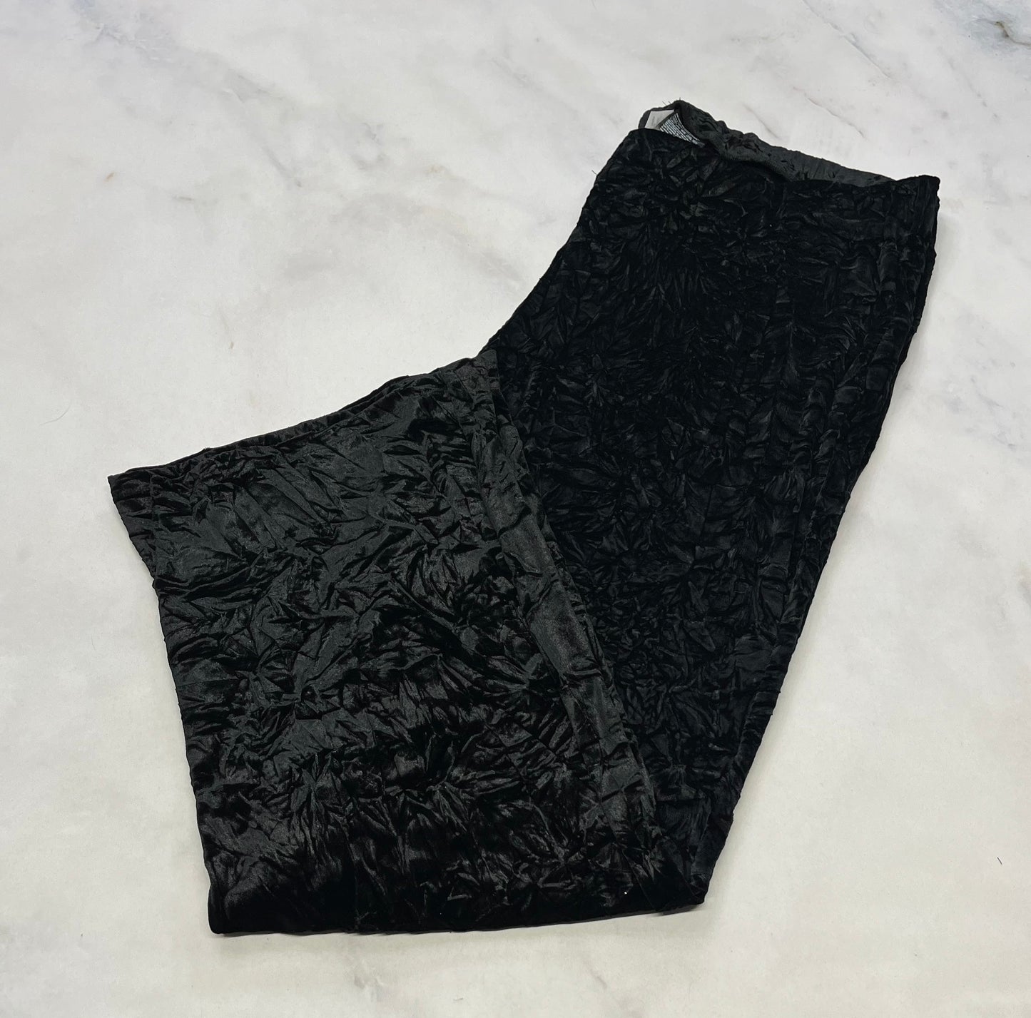 Jegging en velour souple : noir texturé hyper doux : bas légèrement évasé look tendance : XXL/ femme taille élastique stretch . Neuf!