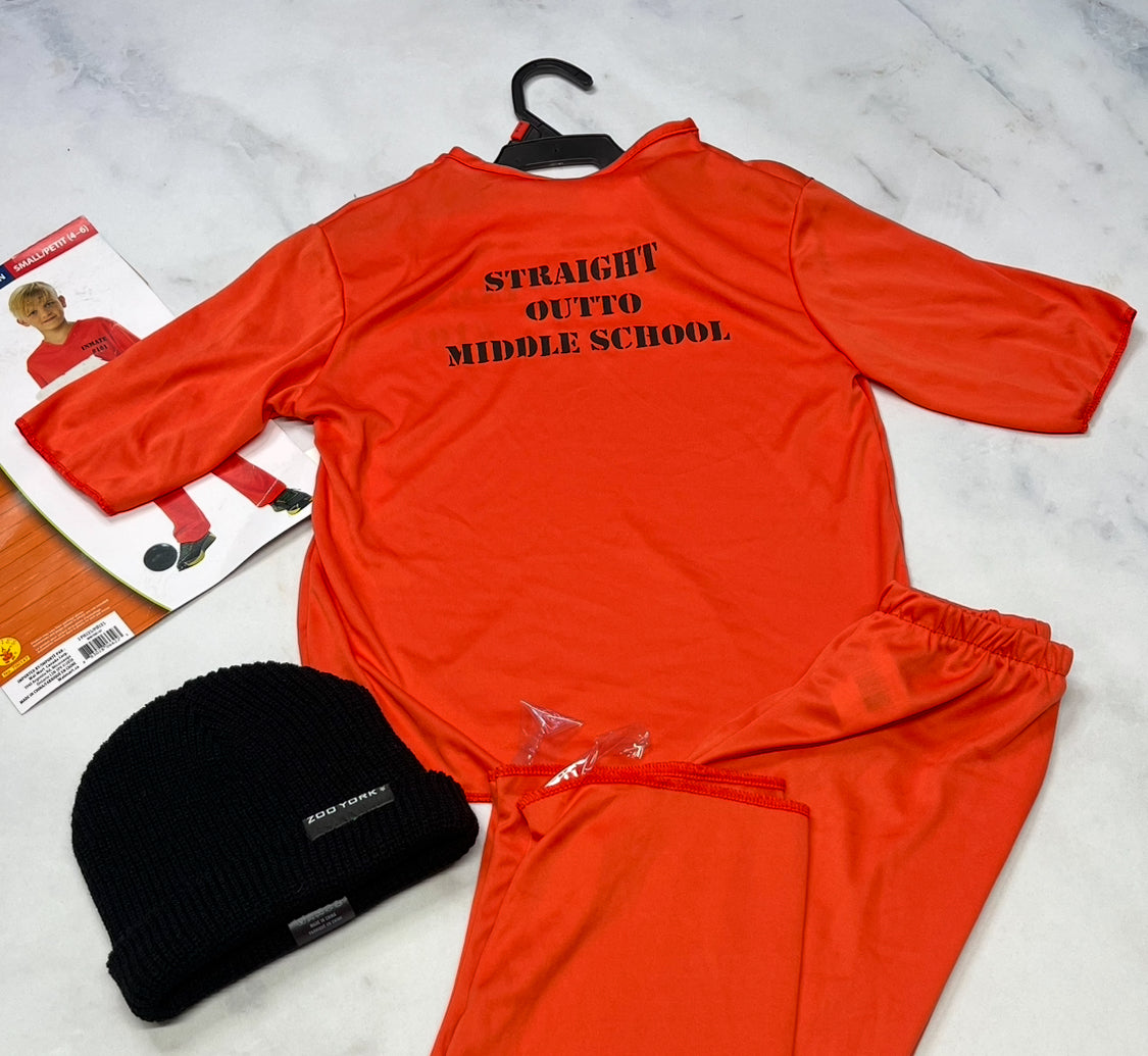 Costume : Prisonnier 2 pièces ( sans La Tuque ). Neuf ! 5 ans.