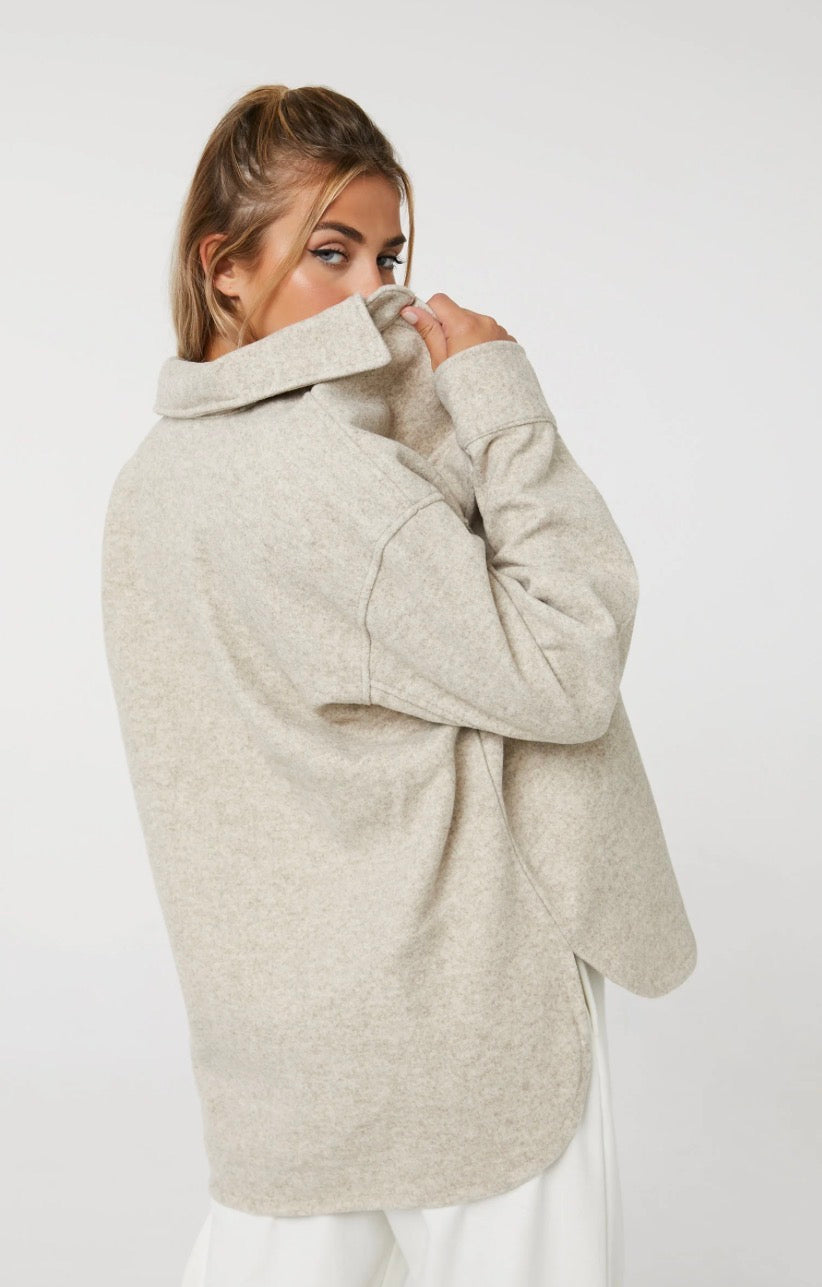 😍 Veste manteau : mi saison L/ femme coupe confo neuve . Couleur beige café / hyper tendance .