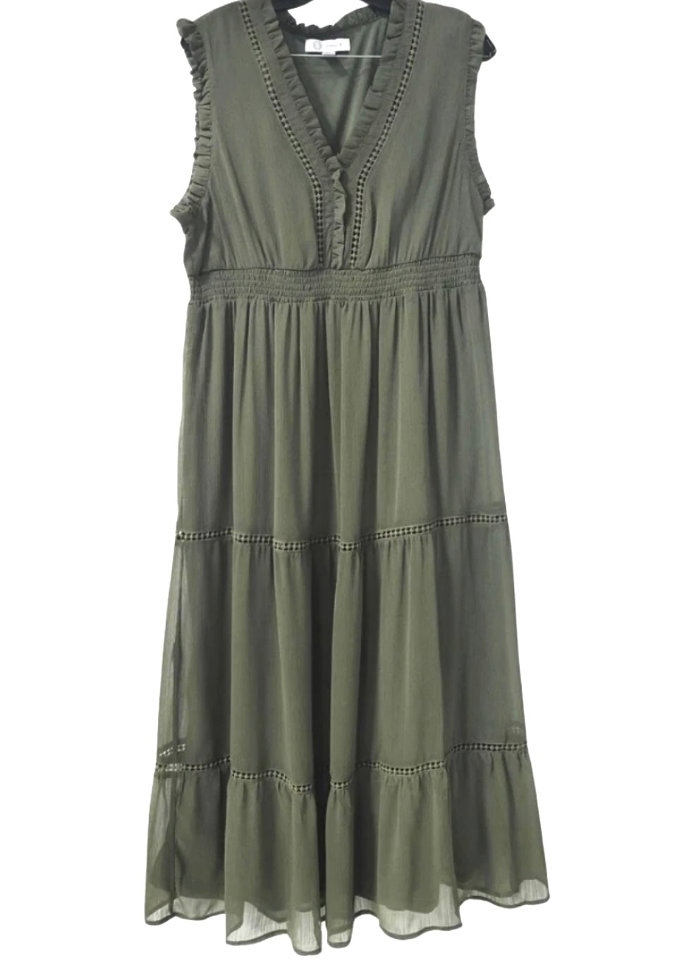 .. Robe longue kaki L/ femme
