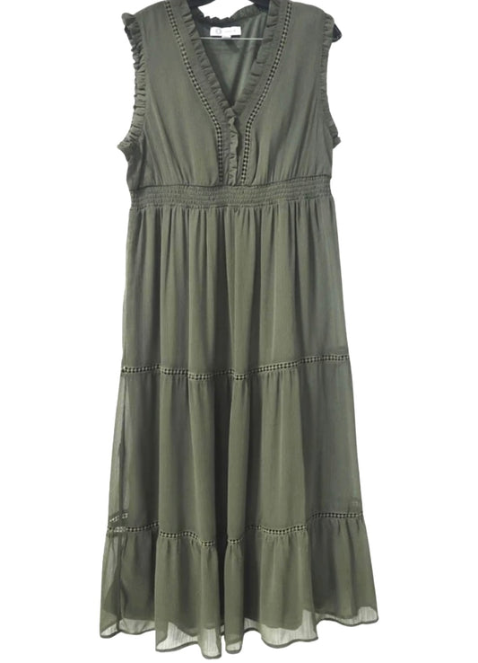 .. Robe longue kaki L/ femme
