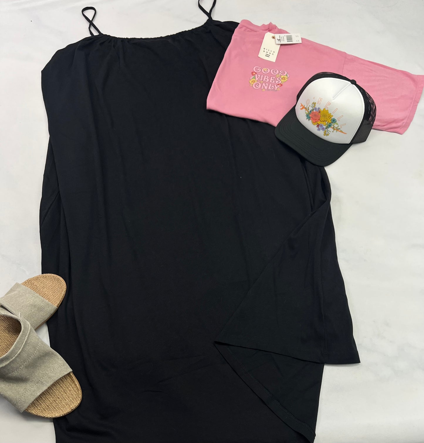 🌴 Robe soleil : En coton souple ( longueur 3/4) fait : 2XL femme coupe relax neuve ! . ( bretelles ajustable ) .