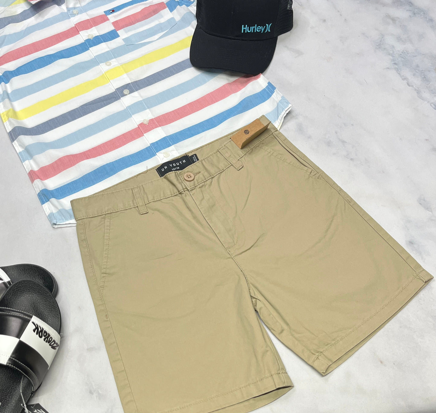 🌴 Bermuda : Tan 14-16 ans garçons neuf !
