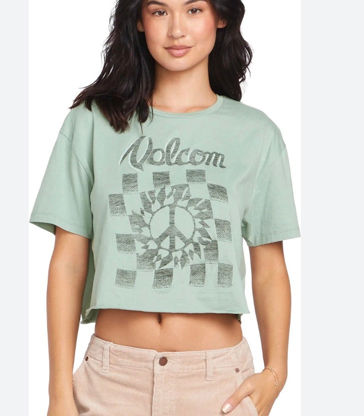🌿 Volcom : manche courte look écourté M/ femme soft confo .