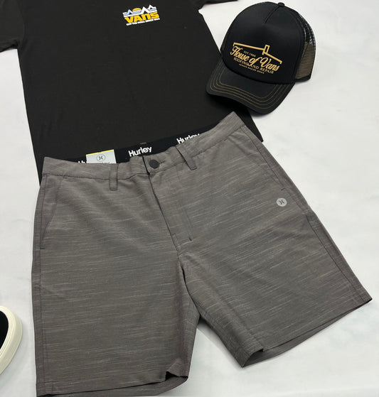 🤩 Bermuda Hurley : charcoal , tissu sport léger stretch ( qui sèche facilement ) . Neuf ! Small 30/ homme  et 28/16 Ado .