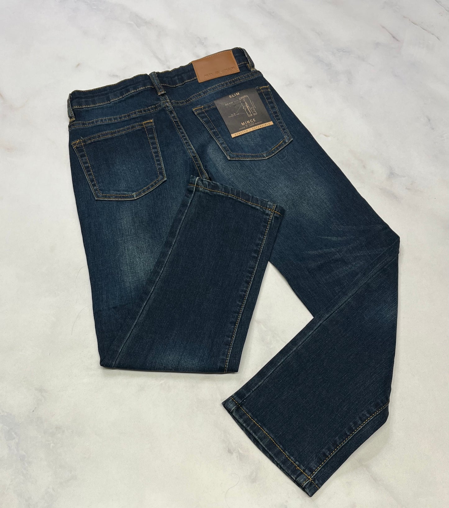 Jeans Skinny : foncé mou stretch neuf ! 8(7-8 ans )