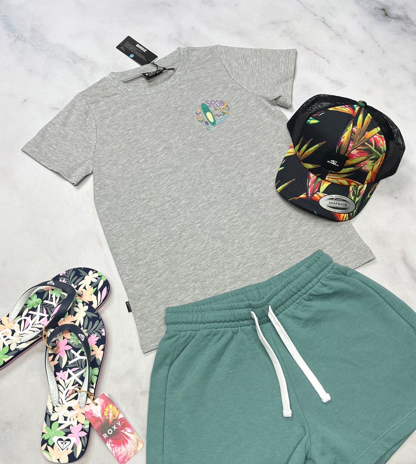 🌴 BIRDZ : Manche courte en beau coton stretch 10 ans fille neuf !