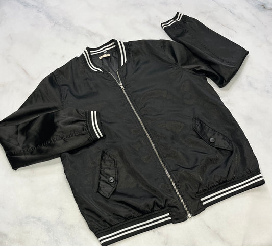 Veste : zip look satiné fait M/ femme comme neuve .