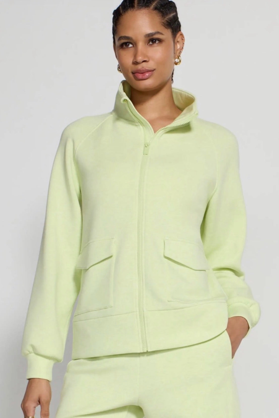 🌿 Veste : tissu frais incroyablement confo et stretch . Pas chaud . Couleur Woww ! XL/ femme neuve .