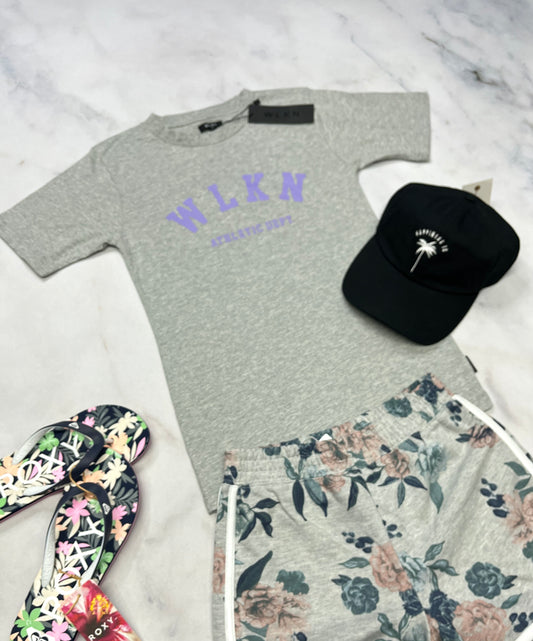 💜WLKN : Manche courte gris fait 12-14 ans fille neuf !
