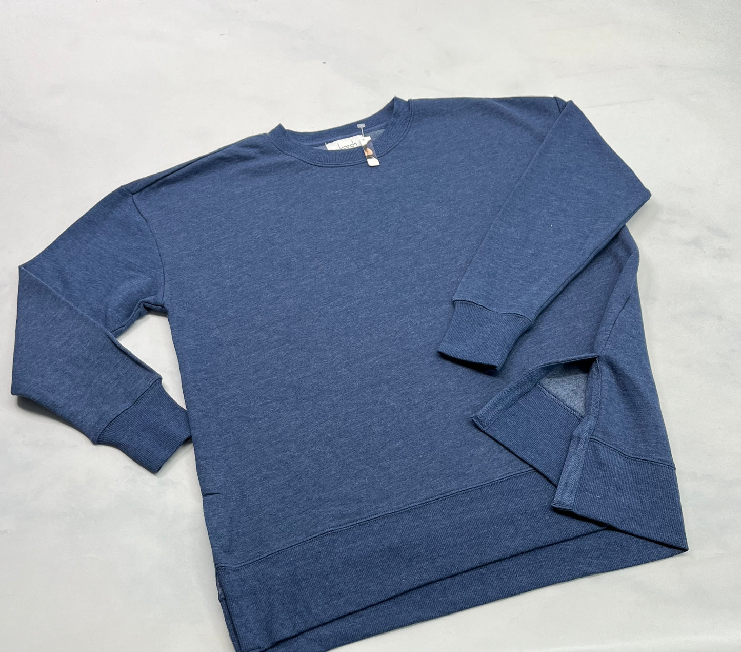 Ouaté : Bleu Kersh neuf ! M/ femme . Fentes au bas de chaque côtés .