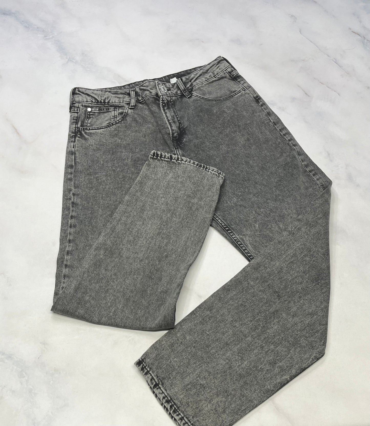 Jeans : Gris relax fit stretch neuf!