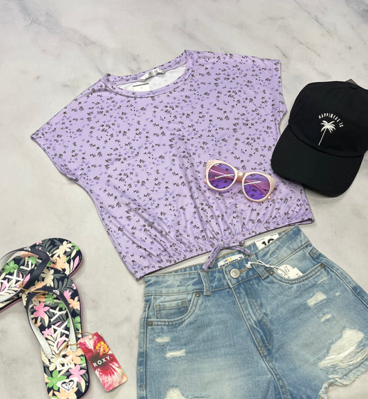 💜 Manche courte : fleurie soft stretch M/ + 10 ans fille neuf !