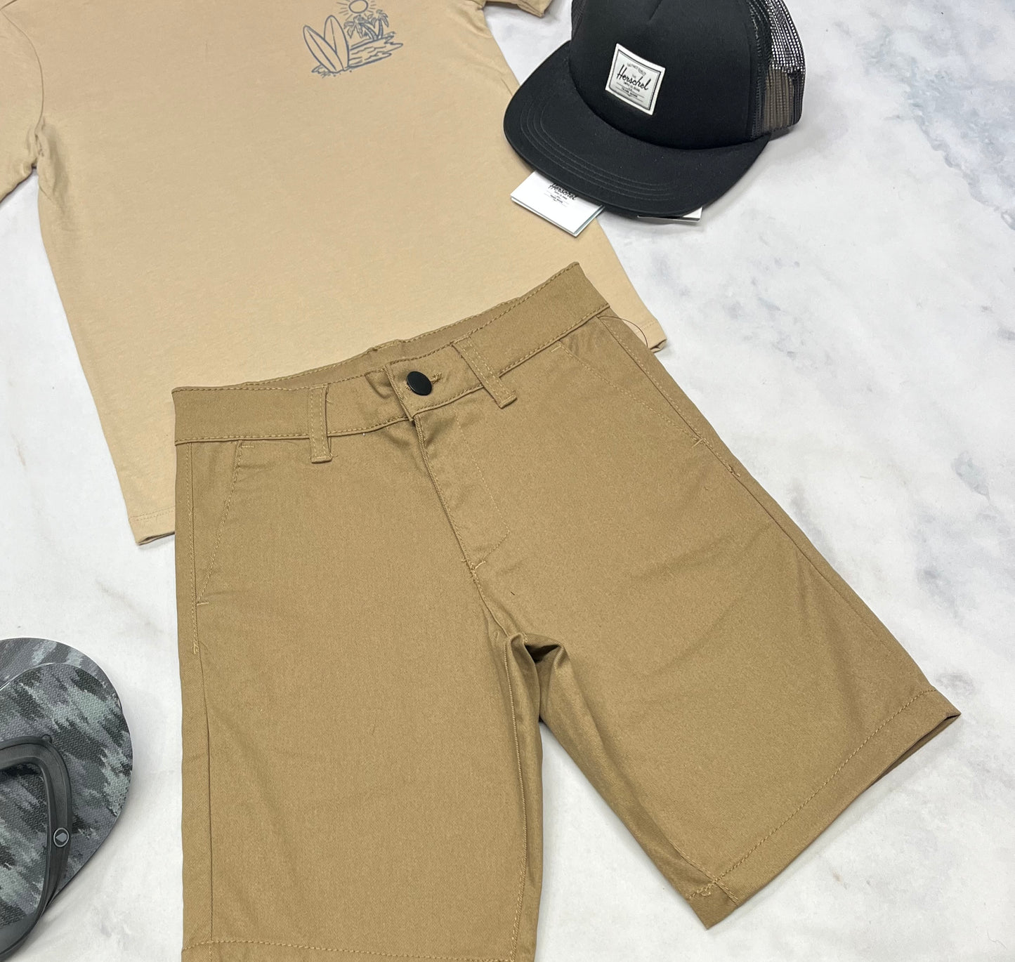 🌴 Bermuda : 7 ans garçon taille ajustable neuf !