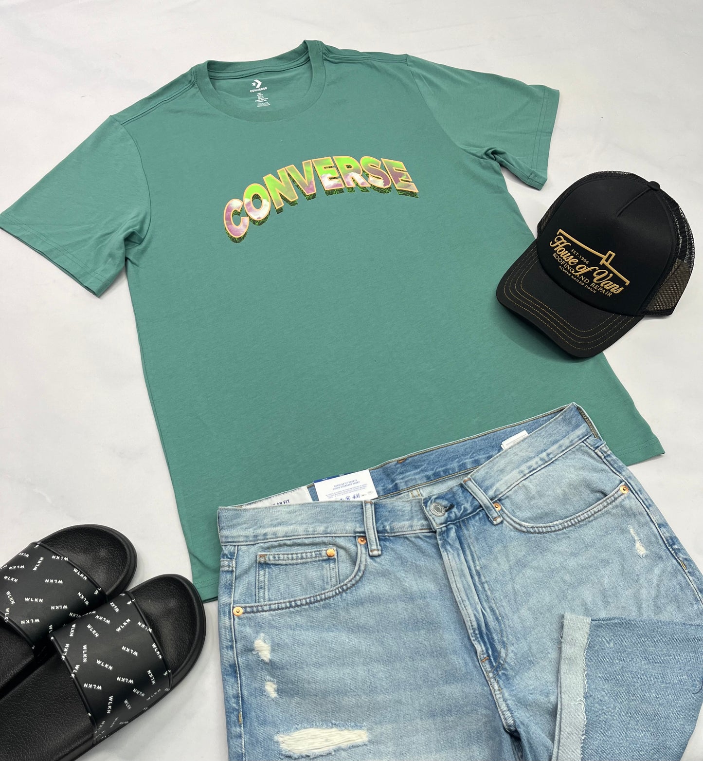 🌴 T-Shirt : Converse L( fait M/ homme confo ) neuf ! Qualité ++