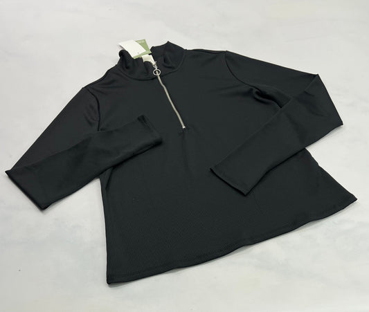 Manche longue : noir tissu texturé stretch( qui ne décolore pas ) . Trou pour les pouces neuf ! Fait L/ femme stretch neuf!