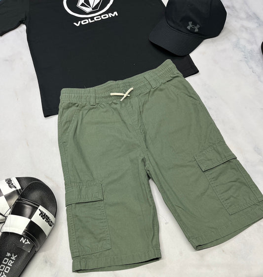 🌿 Bermuda : cargo 14 ans garçon souple confo . Taille élastique neuf !