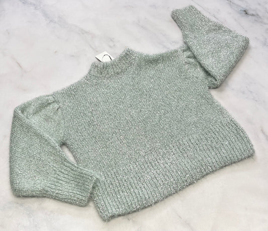 Tricot : vert bb / argenté stretch .Manche ballon neuf! Look écourté mou confo . Small femme !