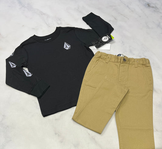 Duo neuf ! Manche longue Volcom + Pantalon 5 ans .
