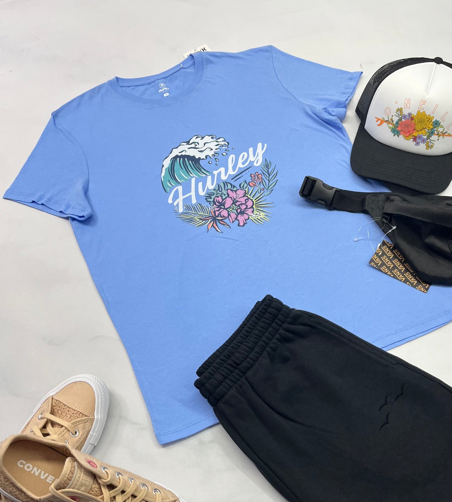 🌴 Manche courte : Hurley soft S/ femme coupe confo neuf !