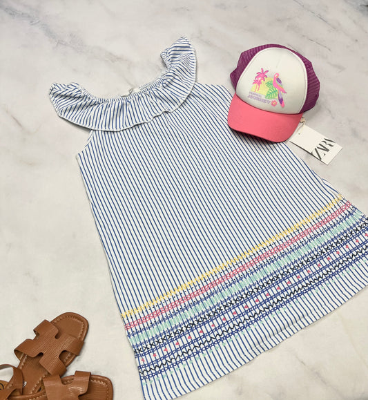 🌴 Robe : rayé H&M soft confo + 8-9 ans fille comme neuve .