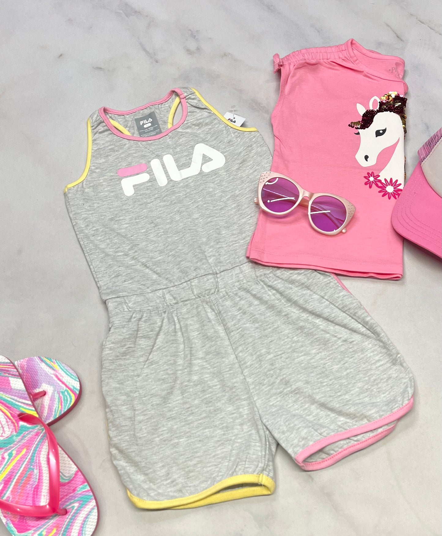 💕 1 pièce short : Fila 5-6 ans fille neuf !