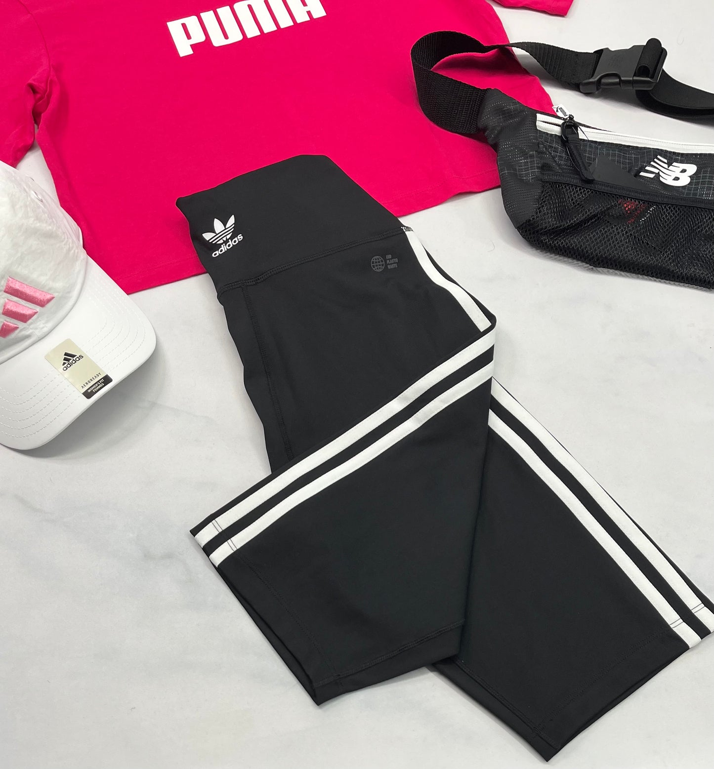 🤩 Cuissard Adidas : tissu sport Taille haute neuf ! S/ femme fit stretch .