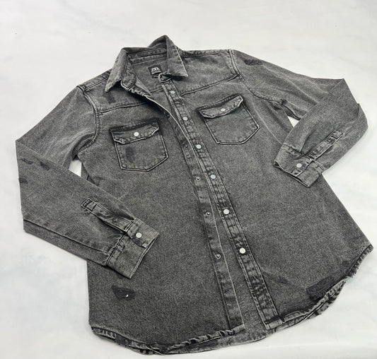 ZARA : Surchemise en jeans look vieillit fait M/ homme