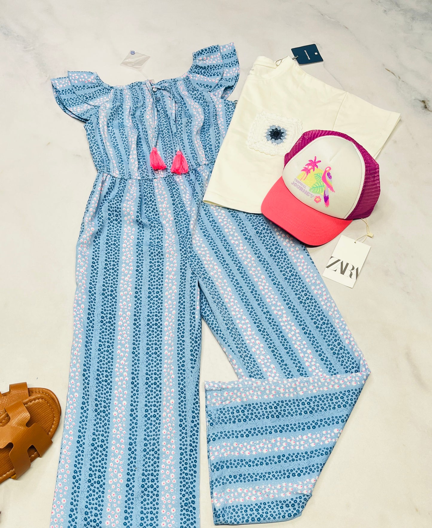 🩵 1 pièce : pantalon long tissu souple léger qui ne décolore pas . 8(7-8 ans fille ) neuf !