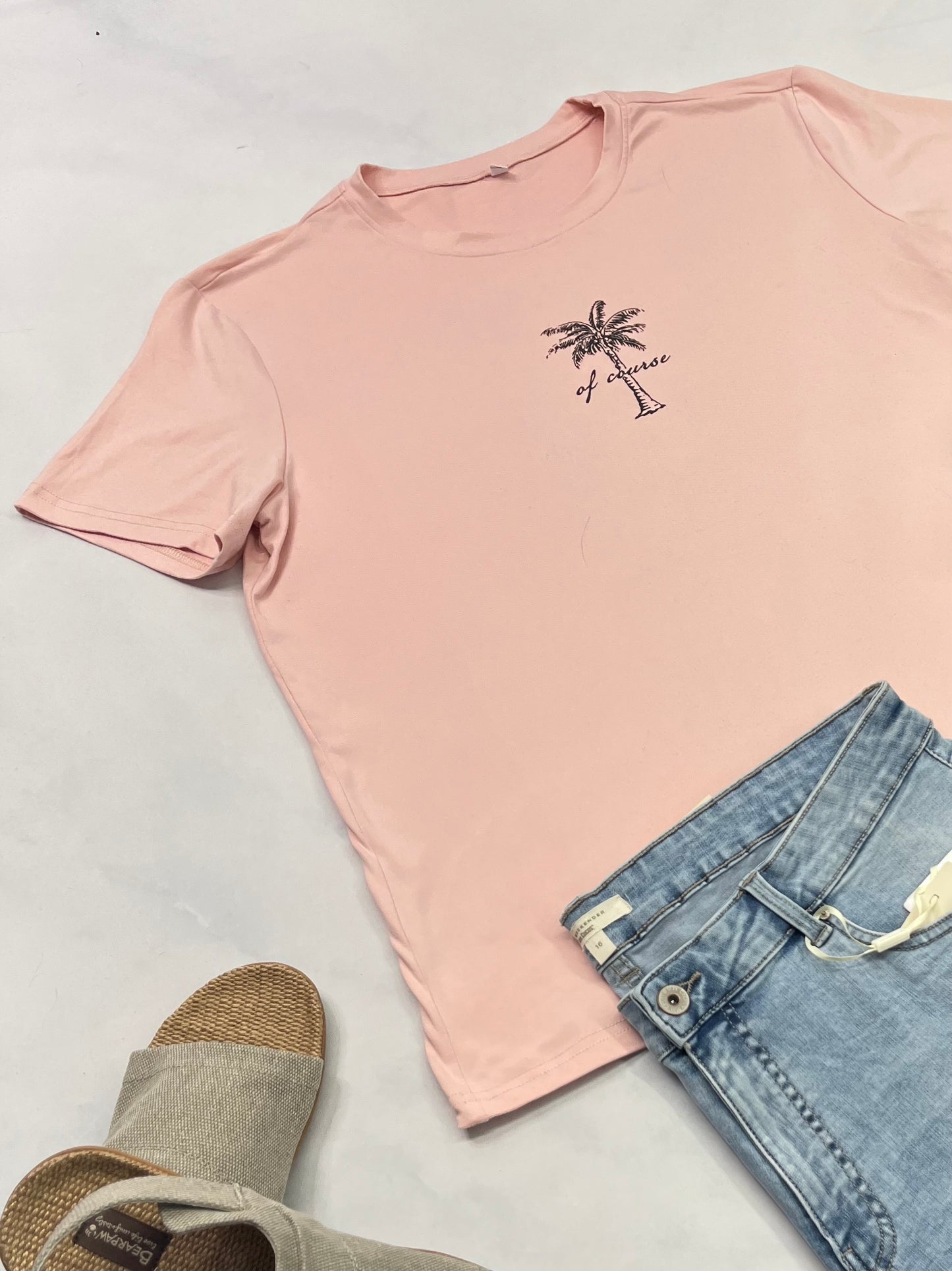 🌸 T-Shirt : rose soft stretch XL/ femme super état ! Beau logo au dos .